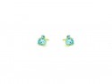 Yellow Gold Earrings with Blue Topaz.