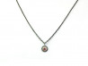 Matte rusty silver pendant with 750mm rose gold center and natural Ruby with dark silver chain.