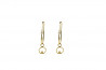 Creole earrings yellow gold and brilliant with chatons pendant with brilliant.