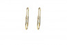 Creole yellow gold and brilliant earrings.