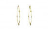 Yellow gold thread earring with 1 brilliant pendant