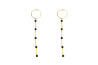 Gold and onyx hoop earrings