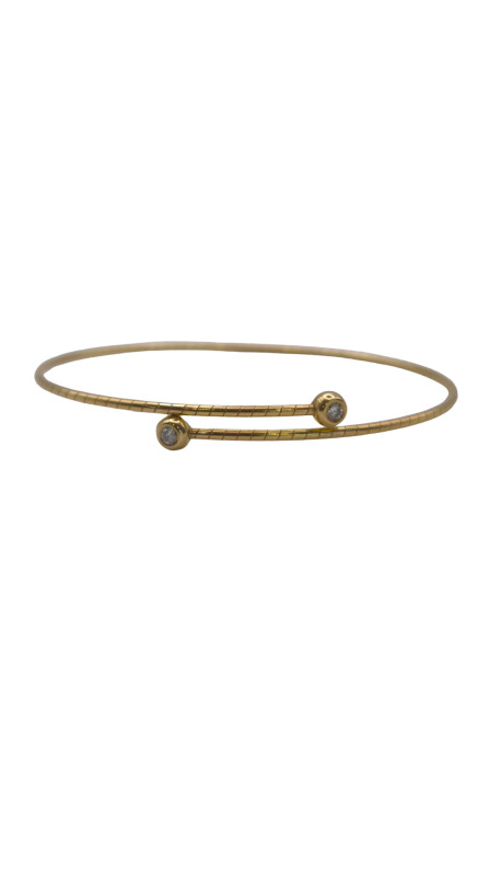 Pulsera oro amarillo con 2 brillantes naturales