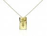 Yellow gold pendant with calligraphy Kanji symbol. "SACHI"