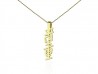 Yellow gold pendant with calligraphy Kanji symbol. "KICHO"