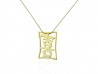 Yellow gold pendant with calligraphy Kanji symbol. "Yorokobi-KI"