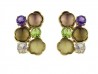 Gold earrings and stones