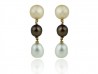 Gold earrings and pearls