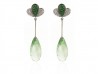 Pendientes de oro con amatista verde, brillantes y tsavoritas.