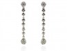 White gold earrings with diamonds.