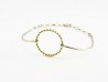 Silver bracelet and yellow gold