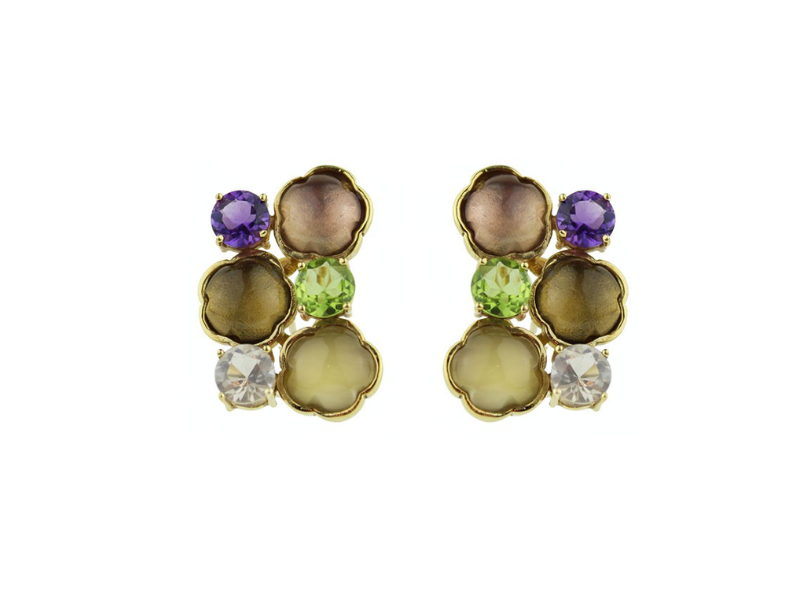 Gold and stone earrings Gold and stone earrings