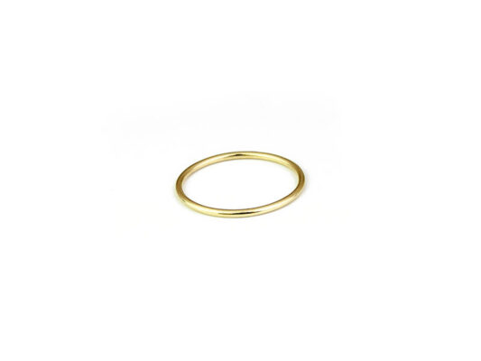 Anell fil rodó d'or groc.
