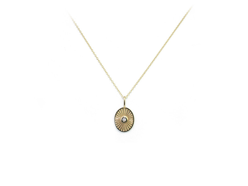 Colgante oro amarillo de 750mm con Brillante natural de 0.02cts. Colgante oro amarillo de 750mm con Brillante natural de 0.02cts.