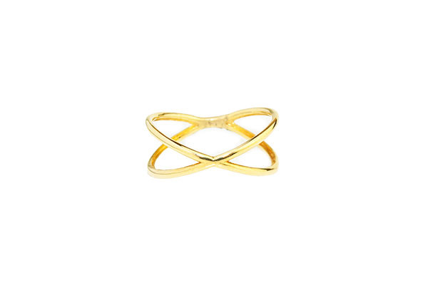 Anell d'or de dos cèrcols