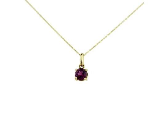 Colgante de oro 4 grapas con piedra rodonita