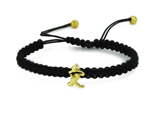 Polsera de macramé amb símbol de cal·ligrafia Kanji.”AI”