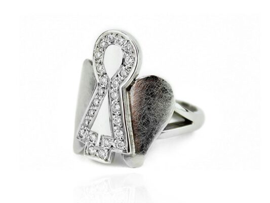 Angela white gold and diamond ring.