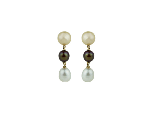 Gold and pearl earrings