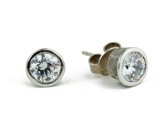 Silver earrings with Swarovski stones