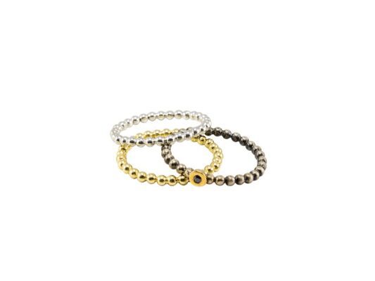 Anillos de oro, plata y diamantes