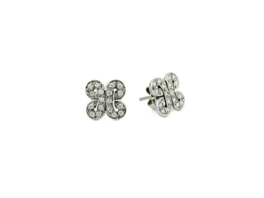 Pendientes de oro blanco y brillantes