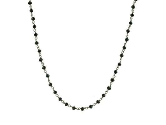 Silver spinel necklace.
