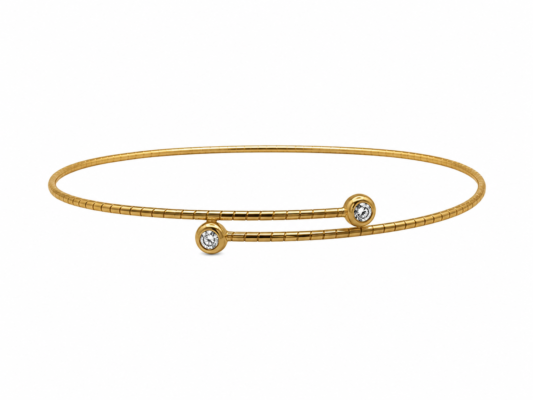 Polsera or groc amb 2 brillants naturals