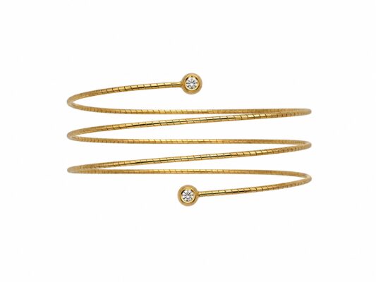 Pulsera oro amarillo con 2 brillantes naturales