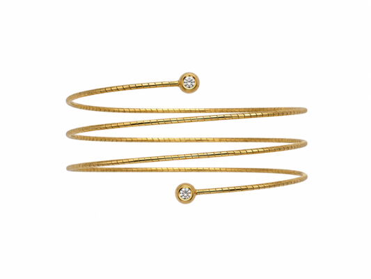 Polsera or groc amb 2 brillants naturals