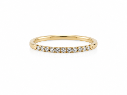 Yellow gold and diamond ring.