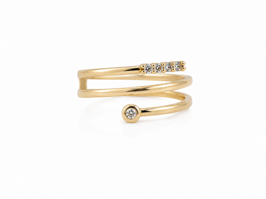 Yellow gold and diamond ring.