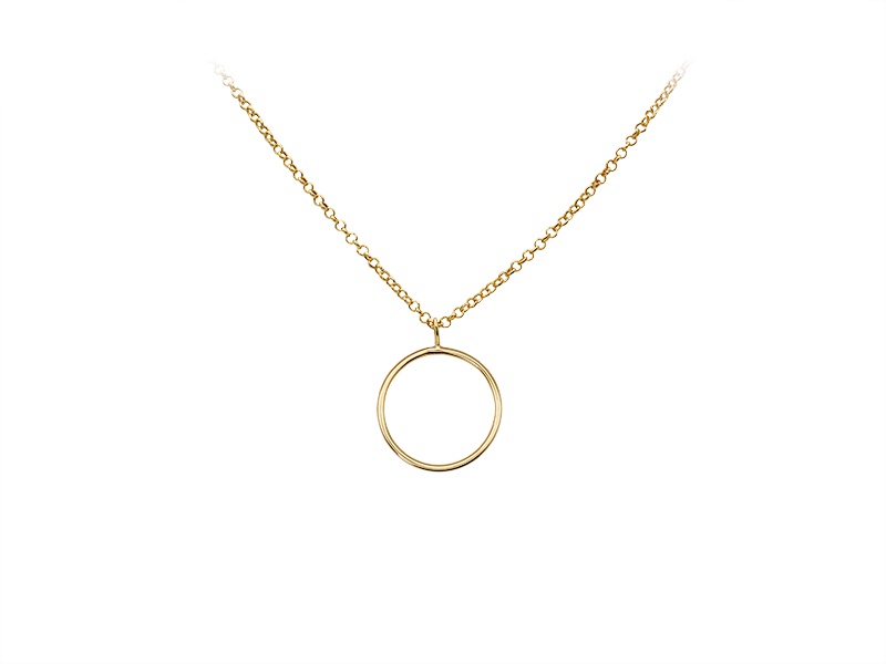 rolo chain with round thread pendant. rolo chain with round thread pendant.