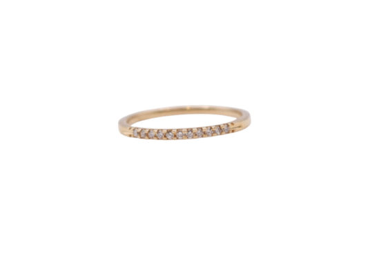 Yellow gold and diamond ring.