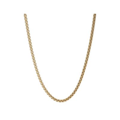 Cadena de acero con chapado en oro